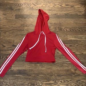 NWOT cropped red sweatshirt